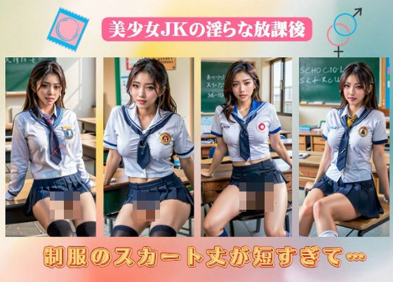 美少女JKの淫らな放課後〜制服のスカート丈が短すぎて…_1