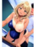腹ボテJKは金髪黒ギャル！スク水からはみ出す巨乳！