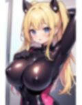 ラバースーツの金髪美女 画像3