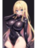ラバースーツの金髪美女 画像4