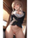 巨乳CAの職場で‥ お客さん少ないからバレないよ！ 画像1