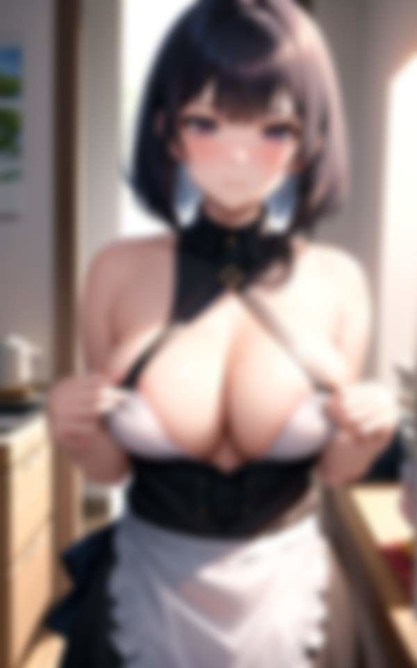 無愛想だけどいつでも揉ませてくれる爆乳メイドさん 画像1