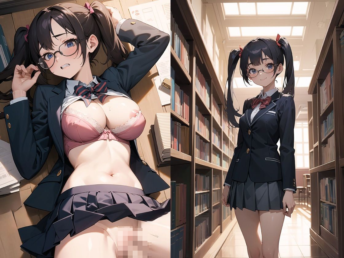 狙われた隠れ巨乳の図書委員_7