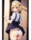 メイドがお尻をむけてパンチラ 画像2