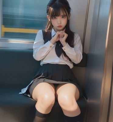 【動画】電車で美少女対面パンチラ/Beautiful girl face-to-face panty shots on the train【movie】_3