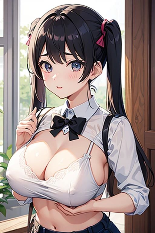 巨乳のツインテール美女 画像2