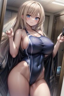 【R-15】巨乳競泳水着少女CG集