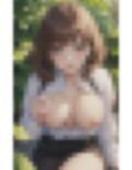 自然の中の露出美女 画像1