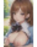 森の中で佇む 巨乳美女 画像2