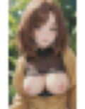 森の中で佇む 巨乳美女 画像4