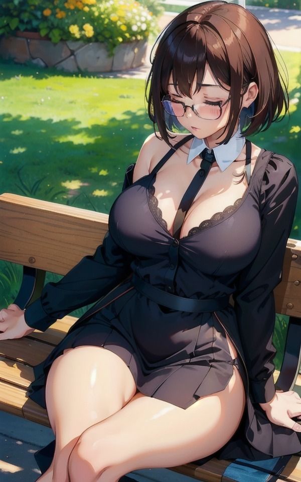 公園で眠る巨乳美女〜エロい体を大胆に露出して・・・ 画像3