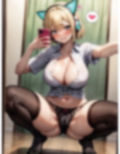 猫耳ヘッドフォン女子校生の裏垢自撮り配信生活 画像1