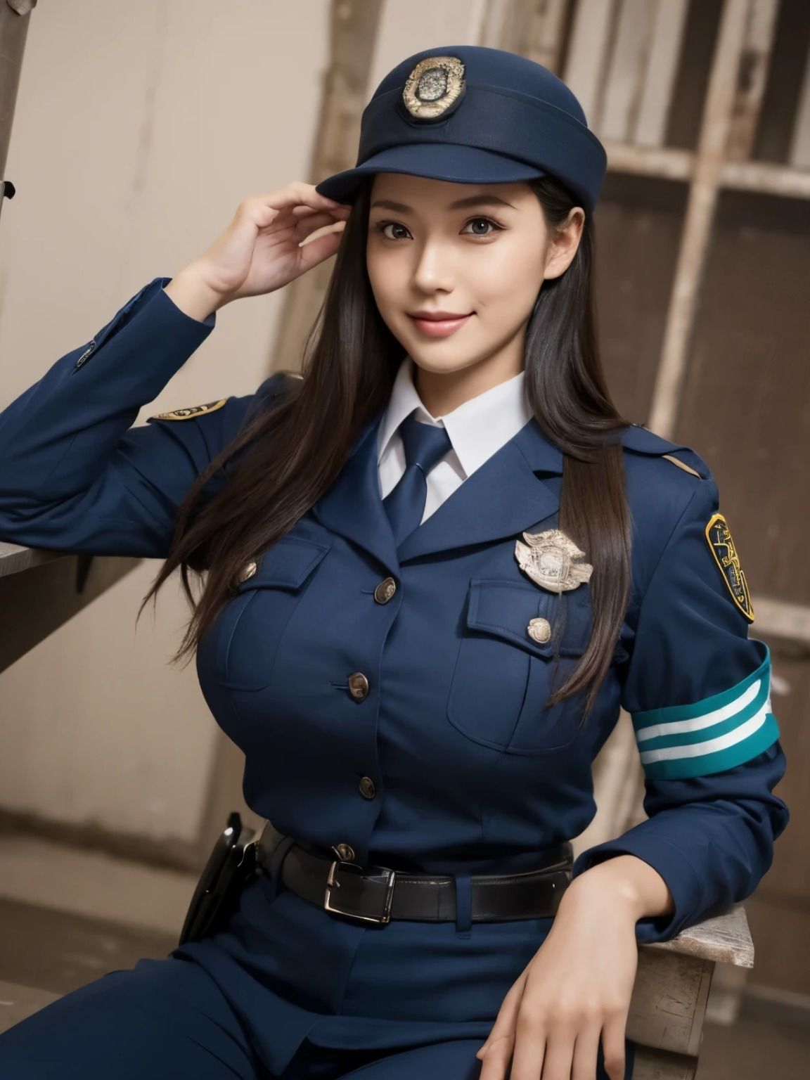 リアルにエロい リアルな婦人警官 AI画像集1