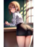 タイトスカート女教師に我慢できずに。。。 画像1