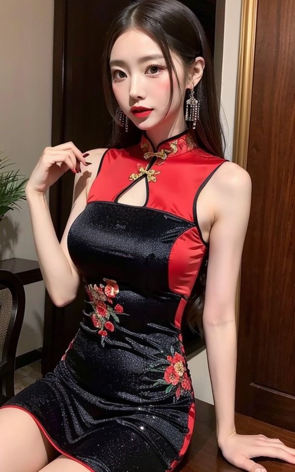 サンプル画像3:美人のお姉さんがチャイナ服を着た(Ymeng) [d_387649]