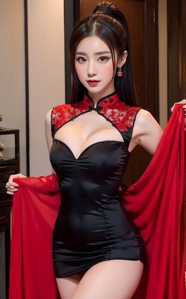 サンプル画像3:美人のお姉さんがチャイナ服を着た2(Ymeng) [d_387655]