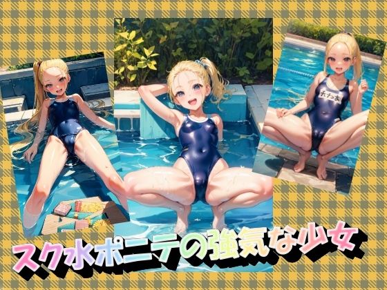 スク水ポニテの強気な少女_1