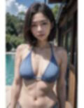 スレンダー熟女の水着姿 画像1