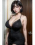 黒髪ショートヘアの巨乳人妻 画像2