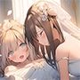 ドレス美少女23 ウエディングドレスに酔いしれる二人（百合4）