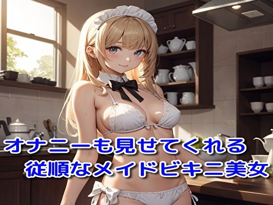 オナニーも見せてくれる従順なビキニメイド美女_1