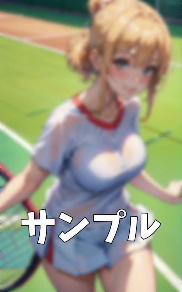 Gカップのテニス選手！サークルで一緒になったノーブラ爆乳美女〜勝ったらおっぱいを触らせてくれるゲーム〜 画像1