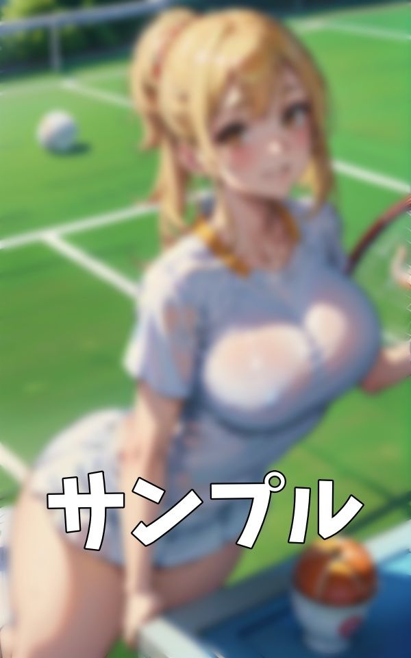 Gカップのテニス選手！サークルで一緒になったノーブラ爆乳美女〜勝ったらおっぱいを触らせてくれるゲーム〜 画像4