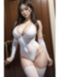 白タイツの巨乳美女 画像2