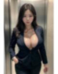 エレベーターで巨乳の女上司と二人きり 画像3