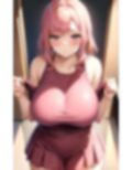 爆乳ピンク髪のHおっぱい 画像4