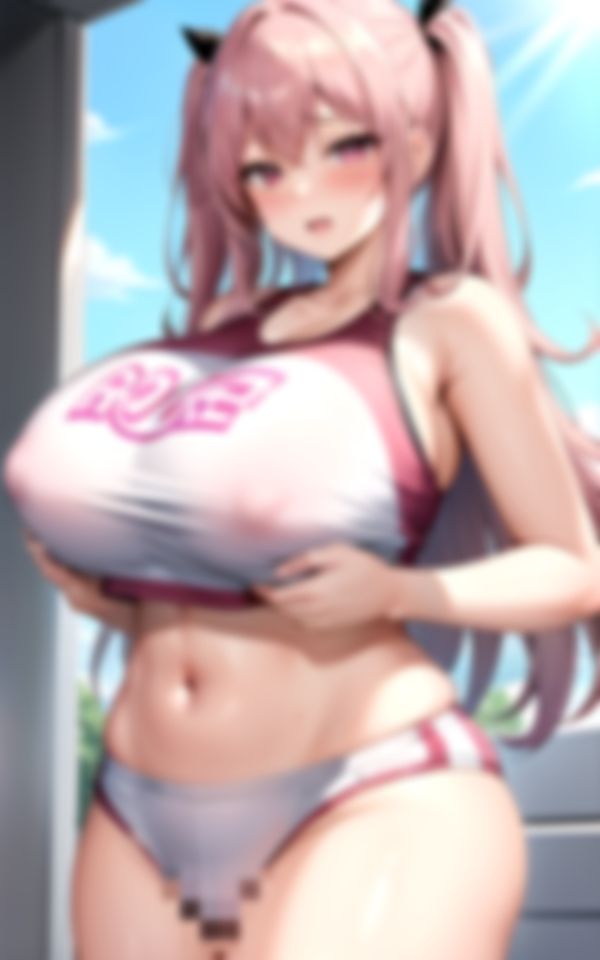 規格外爆乳に誘われている？_9