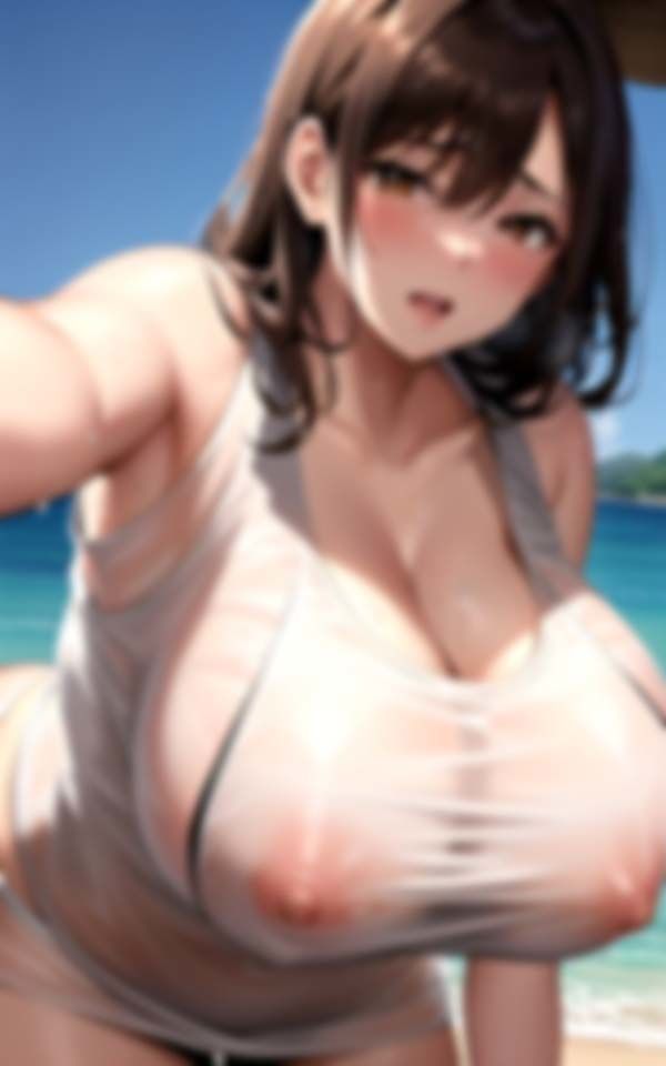 乳首スケスケノーブラで誘惑 淫乱爆乳妻の汗だく交尾_9