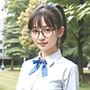 黒髪眼鏡美女写真集Vol1