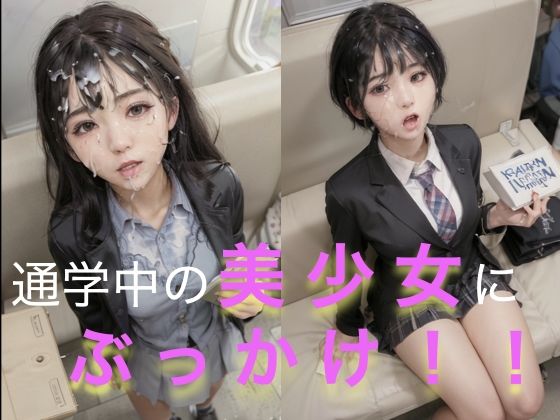 電車で通学中の美少女にぶっかけスペシャル_1