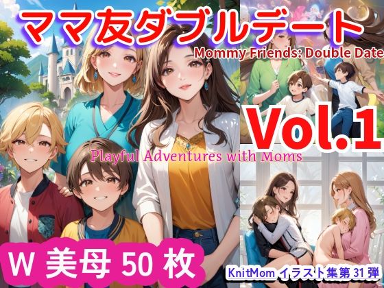 「ママ友ダブルデートvol.1・Mommy Friends: Double Date vol.1」KnitMomのイラスト集31弾_1