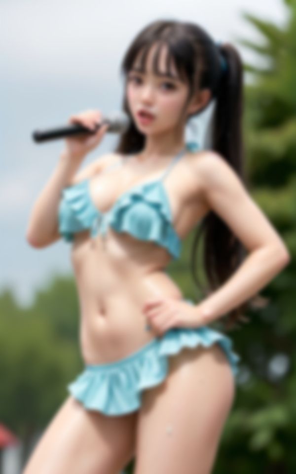 ビッチアイドルのワレメ 画像2