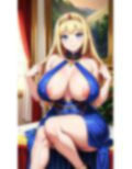 爆乳ドレス美女【理想美女イラスト図鑑】 画像4