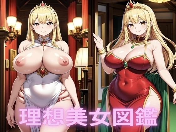 爆乳ドレス美女【理想美女イラスト図鑑】_1