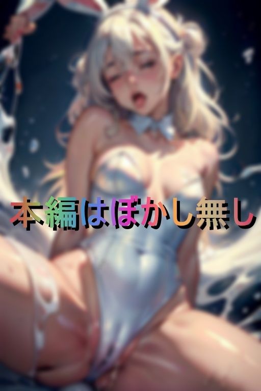 黒ギャルVS白ギャルバニー ぶっかけザーメンシャワー対決！ 画像4