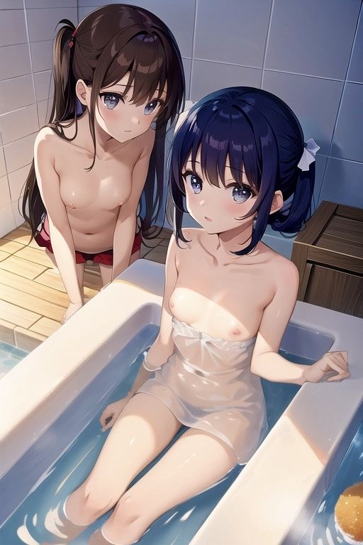 お風呂に入る女の子達！かわいいおっぱい祭り！1_7