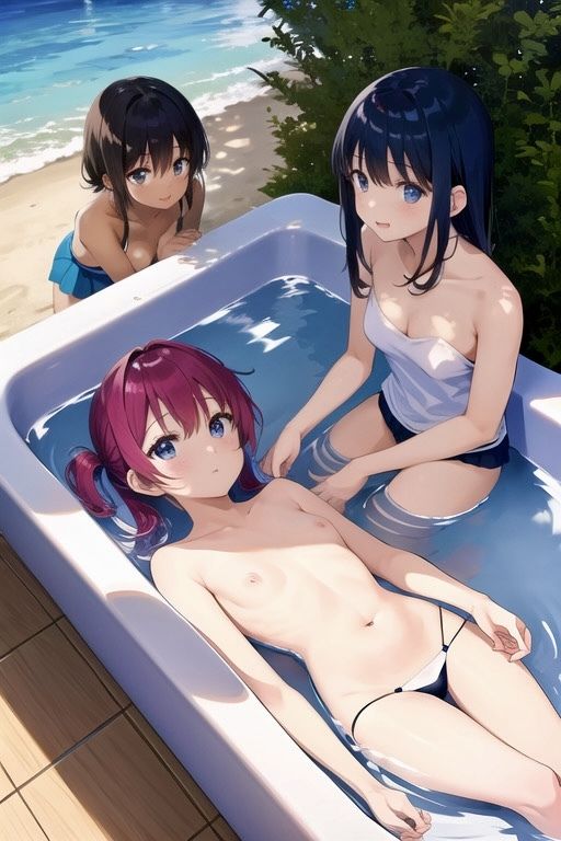 お風呂に入る女の子達！かわいいおっぱい祭り！2_6