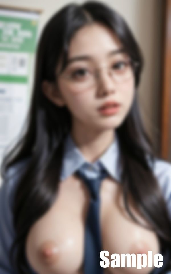 メガネ女学生 画像1