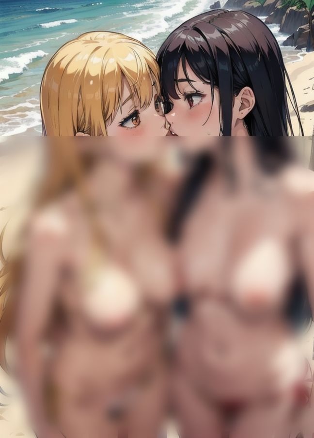 海でレズセ「裸でどエロい行為。女の子同士のエッチ。」_3