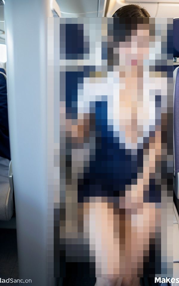 経験豊富な美人CAが機内で裸になって興奮させてくれる_6