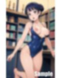 図書館にいたスク水熟女 画像3