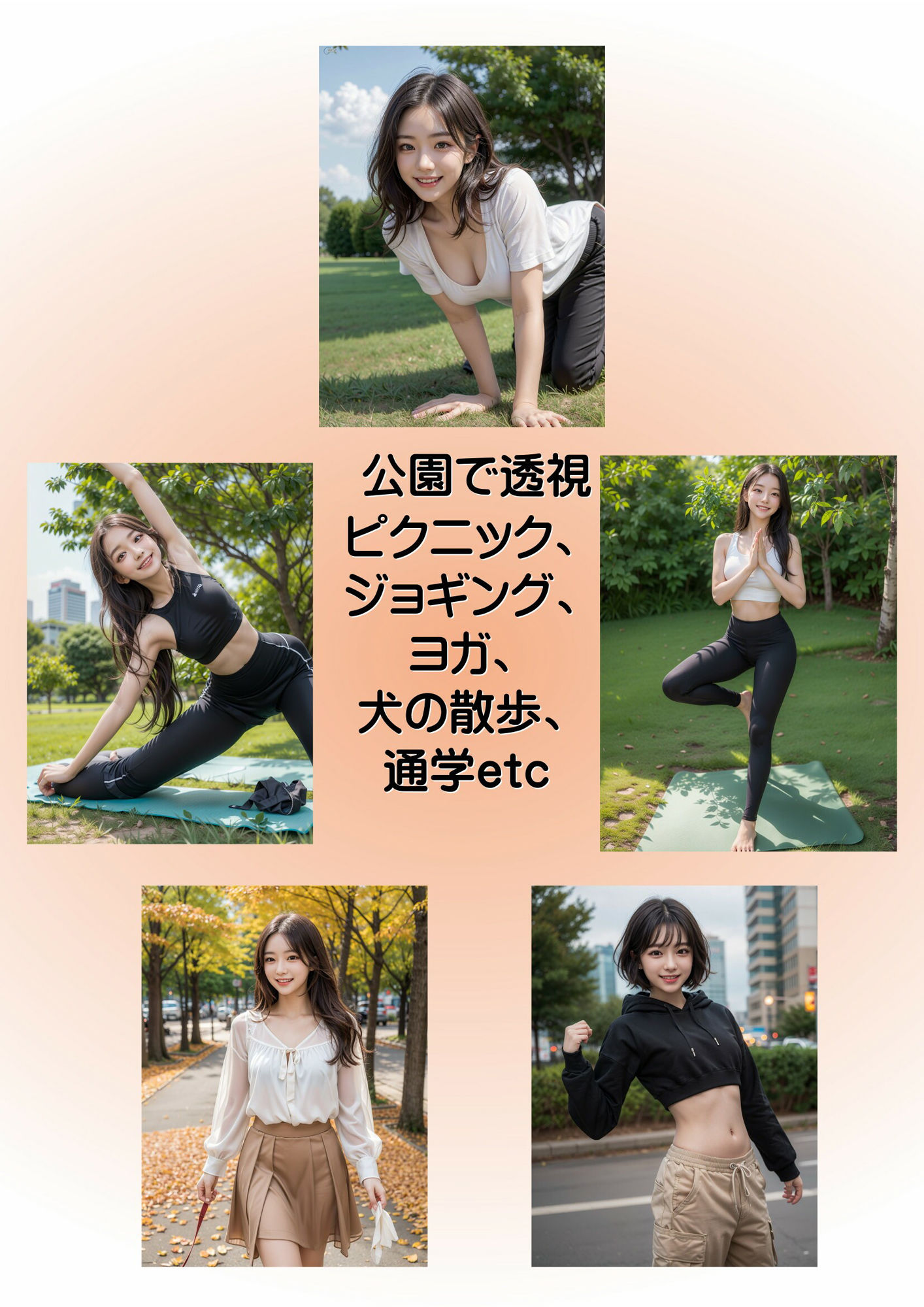 AI美女写真集 透視眼鏡 公園編1