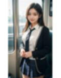 【50枚】電車の美人制服女子校生の日常とフルヌードの写真画像集【AI】 画像2