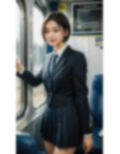 【50枚】電車の美人制服女子校生の日常とフルヌードの写真画像集【AI】 画像7