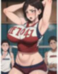 おっぱいがデカすぎて集中できないママさんバレー
