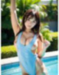 プールサイドで 彼女たちの水着姿 スケスケ＆もろだし Version1